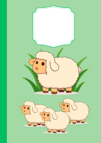 notebook cover of cute sheep