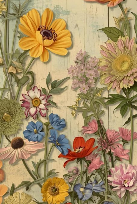 Victorian botanical notebook cover