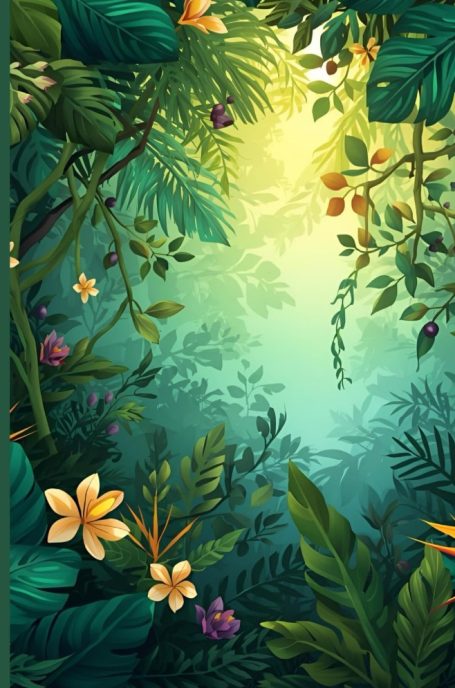 Colourful jungle themed notebook cover